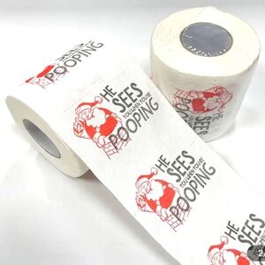 3 Rolls of Santa Claus Funny Toilet Paper